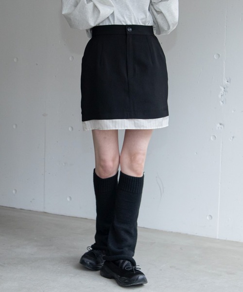 VACANCY(ヴァカンシー)の「レイヤードスカートパンツ(スカート・レディース・ブラック/グレー・MEDIUM/SMALL/LARGE)」の18枚目の写真