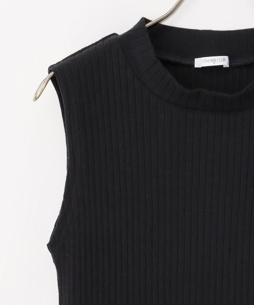 Honeys（ハニーズ）の「ハイネックテレコタンクトップ（タンクトップ・レディース・ダークベージュ/コーラルピンク/ライトカーキ/ブラック/オフホワイト/イエロー系その他・S/M/L/LL）」の14枚目の写真