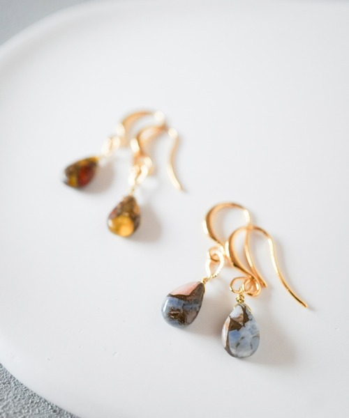 tone(トーン)の「【SHAHA】《SHAHA》16Kゴールドプレート/シンプル/コンポジットストーン/フックピアス(MA)(ピアス(両耳用)・レディース・その他1/その他2/その他3/その他4/その他5/その他6・FREE)」の11枚目の写真