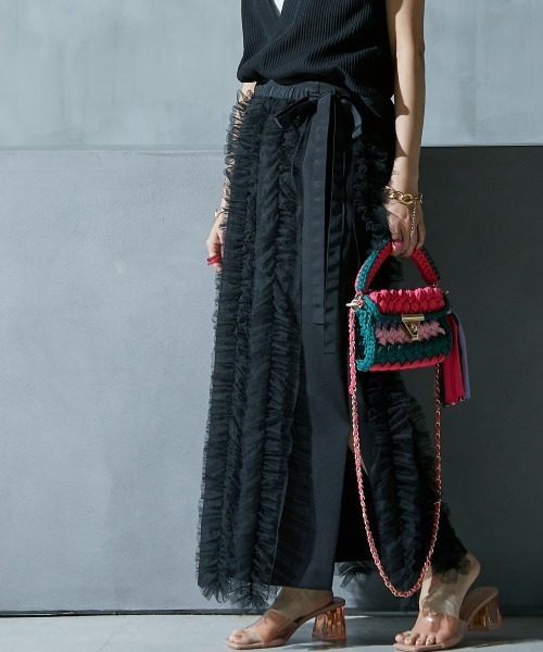 GEVS.（ジェイヴィス）の「 2点セット(チュールオーバースカート+インナータイトスカート) ＜大きいサイズ有＞GEVS.（スカート・レディース・ブラック/アイボリー・M/L/LL/3L/4L/5L）」の18枚目の写真