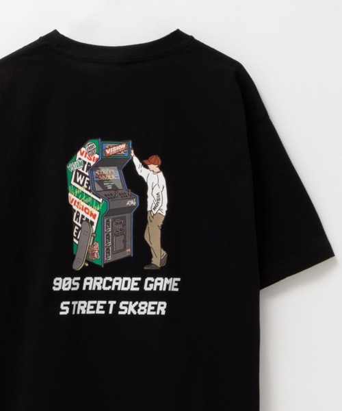 VISION STREET WEAR(ヴィジョンストリートウェア)の「VISION STREET WEAR プリントTEE(Tシャツ/カットソー・メンズ・サックスブルー系2/サックスブルー系1/ホワイト系2/ホワイト系1/ブラック系1/ブラック系2・M/XL/L)」の4枚目の写真