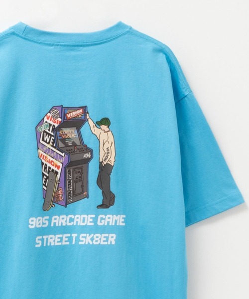 VISION STREET WEAR(ヴィジョンストリートウェア)の「VISION STREET WEAR プリントTEE(Tシャツ/カットソー・メンズ・サックスブルー系2/サックスブルー系1/ホワイト系2/ホワイト系1/ブラック系1/ブラック系2・M/XL/L)」の6枚目の写真