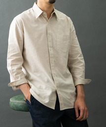 URBAN RESEARCH ROSSO MEN | 『XLサイズあり』リネンレギュラーカラー七分袖シャツ(シャツ/ブラウス)