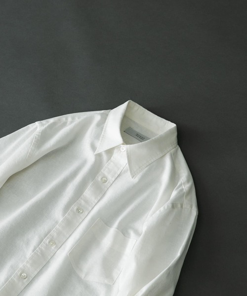 URBAN RESEARCH ROSSO MEN（アーバンリサーチロッソメン）の「『XLサイズあり』リネンレギュラーカラー七分袖シャツ（シャツ/ブラウス・メンズ・ネイビー/ストライプ/ホワイト/ナチュラル・SMALL/MEDIUM/LARGE/X-LARGE）」の13枚目の写真