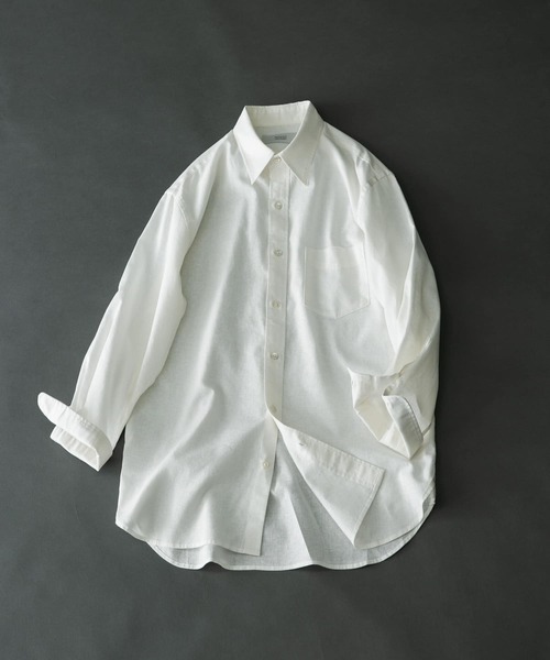 URBAN RESEARCH ROSSO MEN（アーバンリサーチロッソメン）の「『XLサイズあり』リネンレギュラーカラー七分袖シャツ（シャツ/ブラウス・メンズ・ネイビー/ストライプ/ホワイト/ナチュラル・SMALL/MEDIUM/LARGE/X-LARGE）」の14枚目の写真