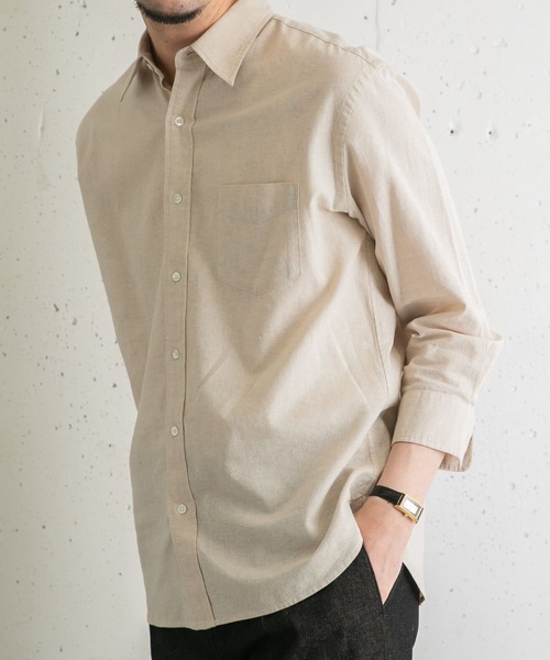 URBAN RESEARCH ROSSO MEN（アーバンリサーチロッソメン）の「『XLサイズあり』リネンレギュラーカラー七分袖シャツ（シャツ/ブラウス・メンズ・ネイビー/ストライプ/ホワイト/ナチュラル・SMALL/MEDIUM/LARGE/X-LARGE）」の17枚目の写真