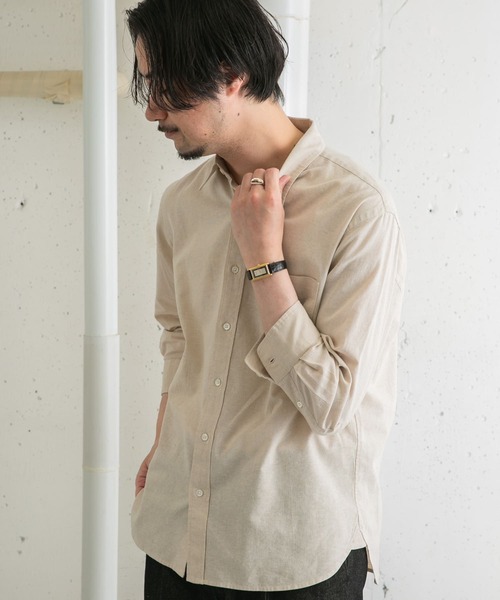 URBAN RESEARCH ROSSO MEN（アーバンリサーチロッソメン）の「『XLサイズあり』リネンレギュラーカラー七分袖シャツ（シャツ/ブラウス・メンズ・ネイビー/ストライプ/ホワイト/ナチュラル・SMALL/MEDIUM/LARGE/X-LARGE）」の20枚目の写真