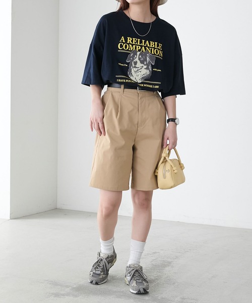 BONLECILL(ボンルシール)の「DOGサガラ刺繍TEE(Tシャツ/カットソー・レディース・ブラック/ネイビー/オフホワイト/オートミール・FREE)」の9枚目の写真