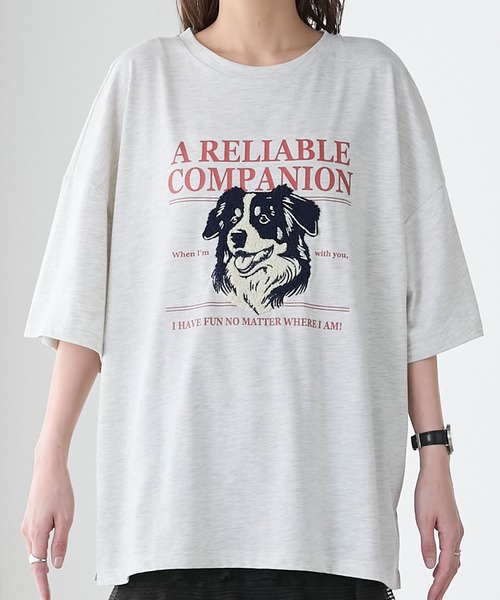 BONLECILL(ボンルシール)の「DOGサガラ刺繍TEE(Tシャツ/カットソー・レディース・ブラック/ネイビー/オフホワイト/オートミール・FREE)」の14枚目の写真