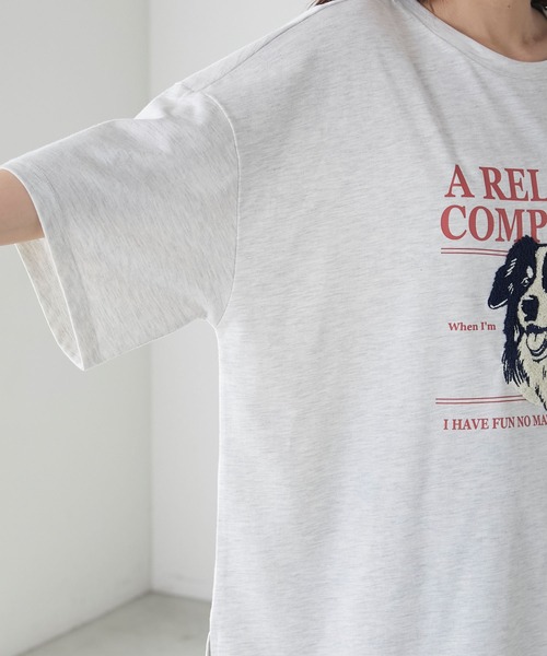BONLECILL(ボンルシール)の「DOGサガラ刺繍TEE(Tシャツ/カットソー・レディース・ブラック/ネイビー/オフホワイト/オートミール・FREE)」の18枚目の写真