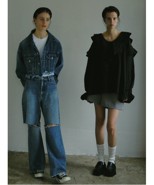AMAIL（アマイル）の「Crash line denim jacket（デニムジャケット 