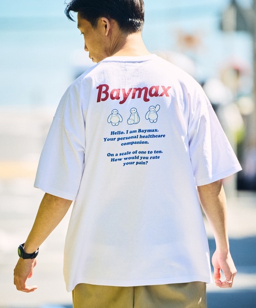 FREAK'S STORE(フリークスストア)の「限定展開/DISNEY ディズニー ベイマックス/別注 リラックスフィット バックプリント クルーネックTシャツ(Tシャツ/カットソー・メンズ・グレー/ピンク/ホワイト/ネイビー/ブラック・LARGE/MEDIUM/SMALL)」の2枚目の写真