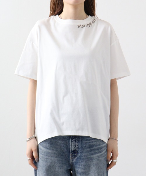 BRODIAEA(ブローディア)の「BRODIAEA バイオシルスムースTシャツ(Tシャツ/カットソー・レディース・オフホワイト/クリアグリーン/ピンク/ネイビー/グレイッシュベージュ・40)」の17枚目の写真