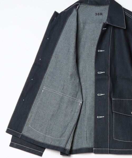 MASSIVE STORE(マッシブストア)の「【recomend selection/セレクト】USタイプ 40'sデニム レプリカワークジャケット(デニムジャケット・メンズ・インディゴブルー・M/L/XL)」の3枚目の写真