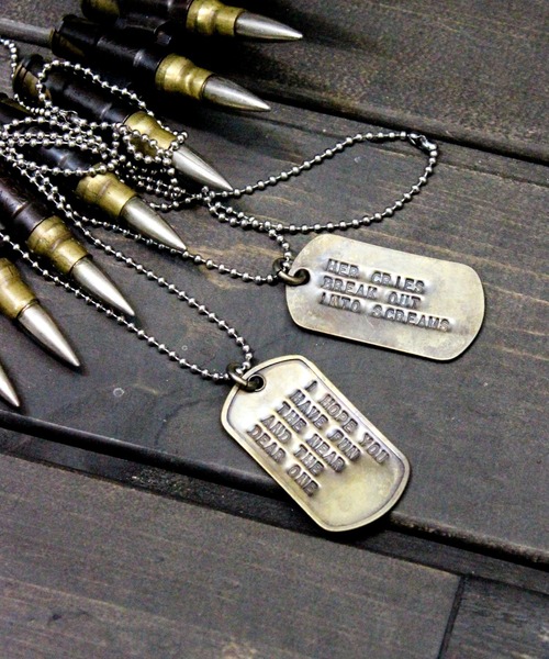 ガレージウダガワ 1960's ミリタリードッグタグネックレス ROCK WORD