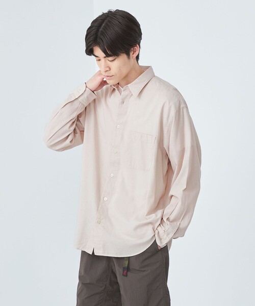 green label relaxing（グリーンレーベルリラクシング）の「BREEZY SLIP-ON レギュラーカラー シャツ -通気性-（シャツ/ブラウス・メンズ・その他1/ネイビー/ナチュラル・L/S/M/XL）」の2枚目の写真