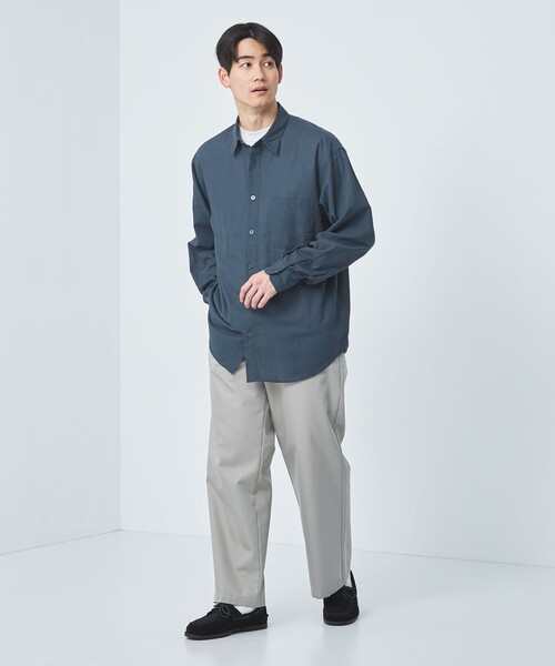 green label relaxing（グリーンレーベルリラクシング）の「BREEZY SLIP-ON レギュラーカラー シャツ -通気性-（シャツ/ブラウス・メンズ・その他1/ネイビー/ナチュラル・L/S/M/XL）」の14枚目の写真