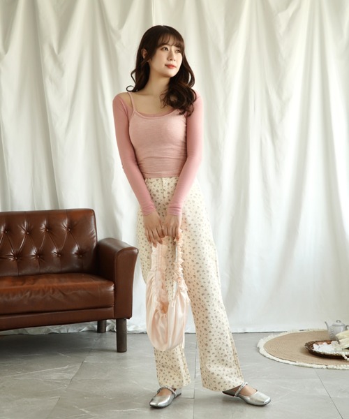 Jasmine Grandiflorum(ジャスミングランディフローラム)の「【Jasmine】アンサンブル カーディガン+キャミソール(Tシャツ/カットソー・レディース・イエロー/ホワイト/グリーン/ピンク・FREE)」の9枚目の写真