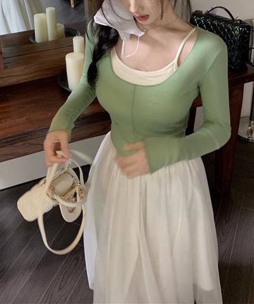 Jasmine Grandiflorum(ジャスミングランディフローラム)の「【Jasmine】アンサンブル カーディガン+キャミソール(Tシャツ/カットソー・レディース・イエロー/ホワイト/グリーン/ピンク・FREE)」の22枚目の写真