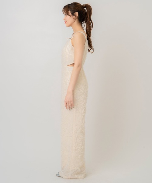 REDYAZEL（レディアゼル）の「ジャガードオールインワン（つなぎ/オールインワン・レディース・ブラック/オフホワイト・FREE）」の3枚目の写真