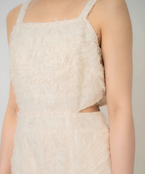 REDYAZEL（レディアゼル）の「ジャガードオールインワン（つなぎ/オールインワン・レディース・ブラック/オフホワイト・FREE）」の6枚目の写真