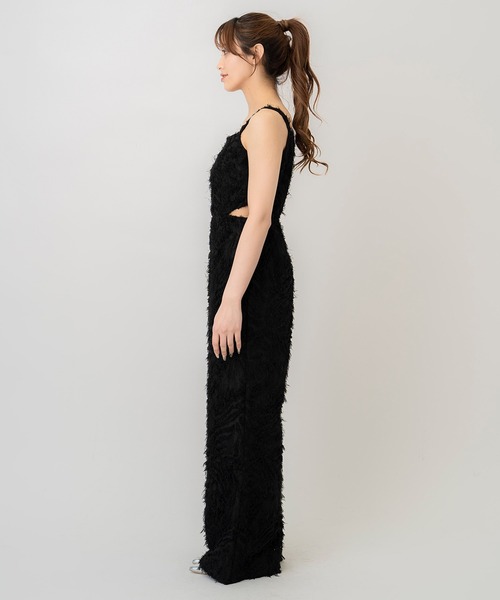 REDYAZEL（レディアゼル）の「ジャガードオールインワン（つなぎ/オールインワン・レディース・ブラック/オフホワイト・FREE）」の9枚目の写真