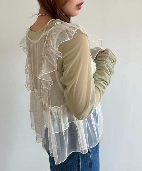 apres jour mignon（アプレジュールミニョン）の「アソートチュールリボンベスト【ZOZOTOWN限定アイテム】（ベスト・レディース・ブラック系その他/グレー/ブルー/チャコールグレー/シルバー/アイボリー/ブラック/ブラック系その他2・X-LARGE/フリー）」の22枚目の写真