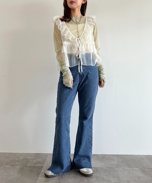 apres jour mignon（アプレジュールミニョン）の「アソートチュールリボンベスト【ZOZOTOWN限定アイテム】（ベスト・レディース・ブラック系その他/グレー/ブルー/チャコールグレー/シルバー/アイボリー/ブラック/ブラック系その他2・X-LARGE/フリー）」の21枚目の写真