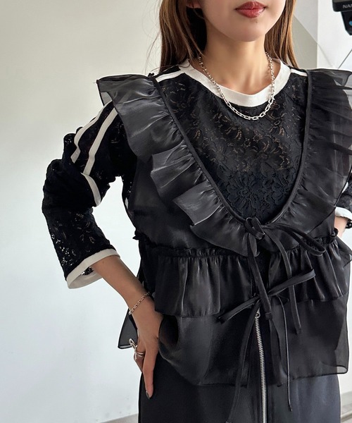 apres jour mignon（アプレジュールミニョン）の「アソートチュールリボンベスト【ZOZOTOWN限定アイテム】（ベスト・レディース・ブラック系その他/グレー/ブルー/チャコールグレー/シルバー/アイボリー/ブラック/ブラック系その他2・X-LARGE/フリー）」の20枚目の写真