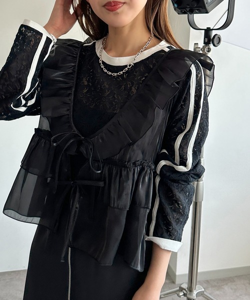 apres jour mignon（アプレジュールミニョン）の「アソートチュールリボンベスト【ZOZOTOWN限定アイテム】（ベスト・レディース・ブラック系その他/グレー/ブルー/チャコールグレー/シルバー/アイボリー/ブラック/ブラック系その他2・X-LARGE/フリー）」の18枚目の写真