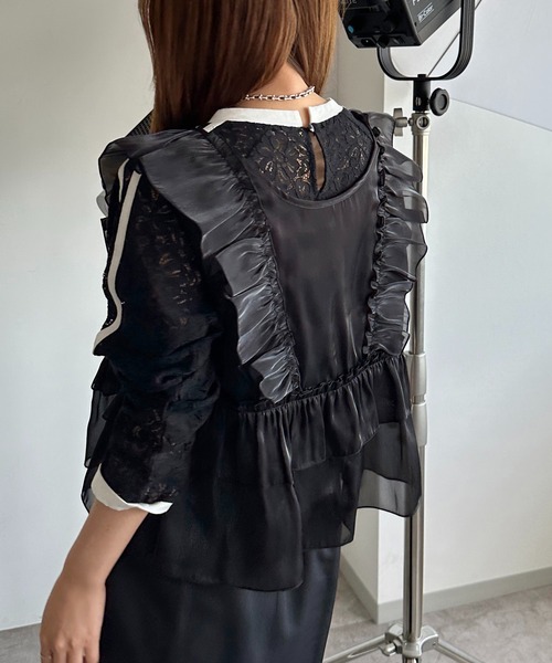 apres jour mignon（アプレジュールミニョン）の「アソートチュールリボンベスト【ZOZOTOWN限定アイテム】（ベスト・レディース・ブラック系その他/グレー/ブルー/チャコールグレー/シルバー/アイボリー/ブラック/ブラック系その他2・X-LARGE/フリー）」の17枚目の写真