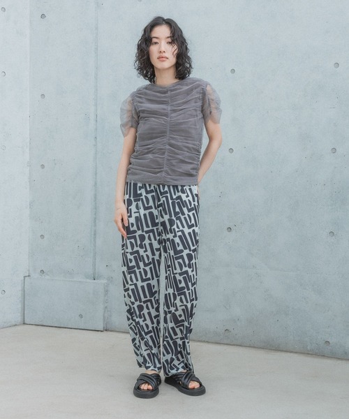 LEPSIM（レプシィム）の「【FOR I SERIES】シャーリング2Pカットソー【2点セット】　126399（Tシャツ/カットソー・レディース・グレー/ベージュ・FREE）」の5枚目の写真