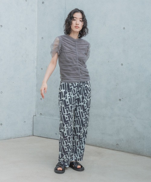 LEPSIM（レプシィム）の「【FOR I SERIES】シャーリング2Pカットソー【2点セット】　126399（Tシャツ/カットソー・レディース・グレー/ベージュ・FREE）」の6枚目の写真