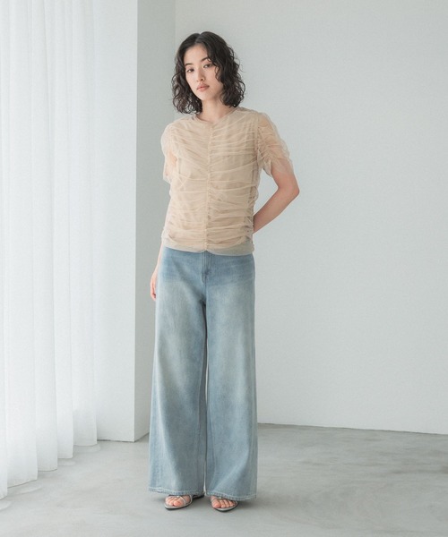 LEPSIM（レプシィム）の「【FOR I SERIES】シャーリング2Pカットソー【2点セット】　126399（Tシャツ/カットソー・レディース・グレー/ベージュ・FREE）」の17枚目の写真