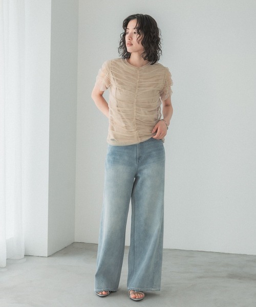 LEPSIM（レプシィム）の「【FOR I SERIES】シャーリング2Pカットソー【2点セット】　126399（Tシャツ/カットソー・レディース・グレー/ベージュ・FREE）」の18枚目の写真