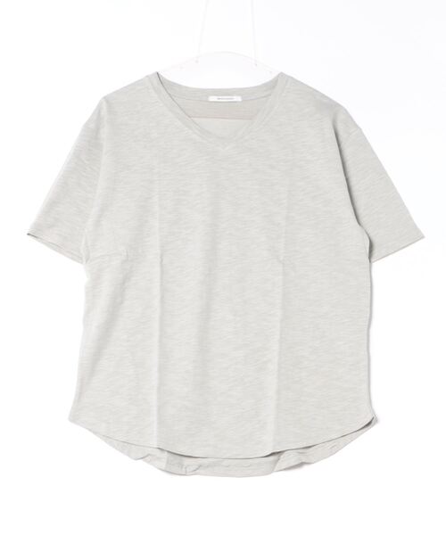 UNDERWRAPS(アンダーラップス)の「スラブVネックT(M3)(Tシャツ/カットソー・レディース・ホワイト/ブラック/ライトピンク/アイボリー/ライトグリーン/ベージュ・M/L)」の5枚目の写真