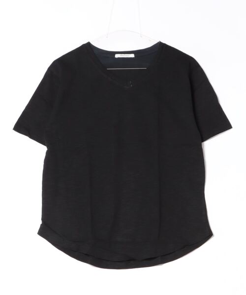 UNDERWRAPS(アンダーラップス)の「スラブVネックT(M3)(Tシャツ/カットソー・レディース・ホワイト/ブラック/ライトピンク/アイボリー/ライトグリーン/ベージュ・M/L)」の2枚目の写真