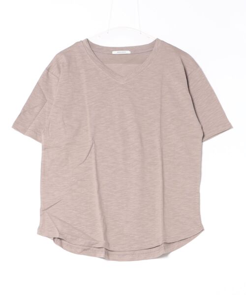 UNDERWRAPS(アンダーラップス)の「スラブVネックT(M3)(Tシャツ/カットソー・レディース・ホワイト/ブラック/ライトピンク/アイボリー/ライトグリーン/ベージュ・M/L)」の11枚目の写真