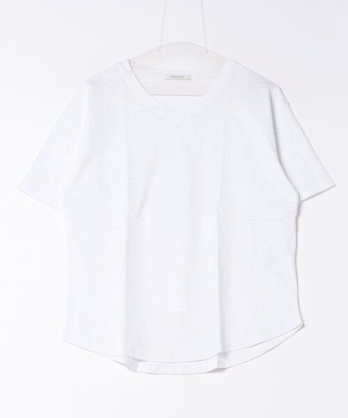 UNDERWRAPS(アンダーラップス)の「スラブVネックT(M3)(Tシャツ/カットソー・レディース・ホワイト/ブラック/ライトピンク/アイボリー/ライトグリーン/ベージュ・M/L)」の10枚目の写真