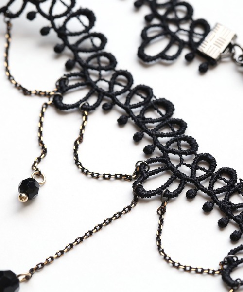 colleca la（コレカラ）の「クロシェレースチョーカー（チョーカー・レディース・ブラック・FREE）」の6枚目の写真