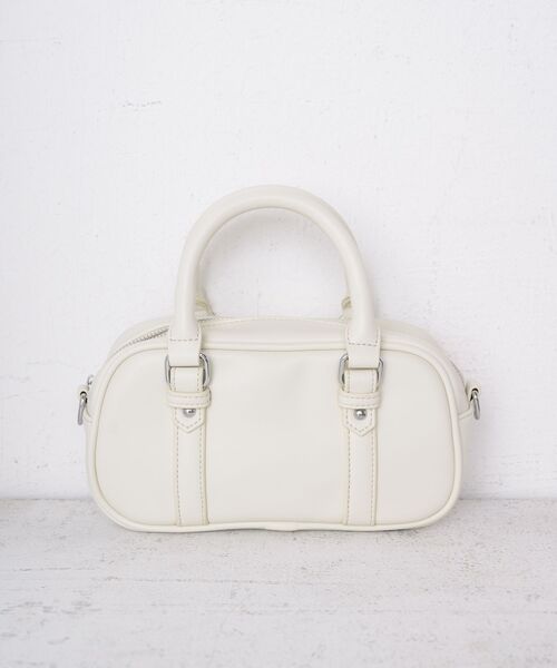 RETRO GIRL（レトロガール）の「スクエアミニボストンBAG（ショルダーバッグ・レディース・シルバー/オフホワイト/ブラック・ONE SIZE）」の10枚目の写真