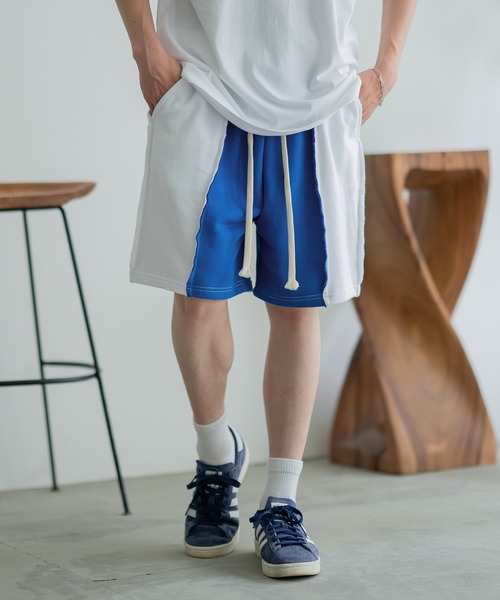 【セール】切替 スウェット ショートパンツ（スウェットパンツ）｜improves（インプローブス）