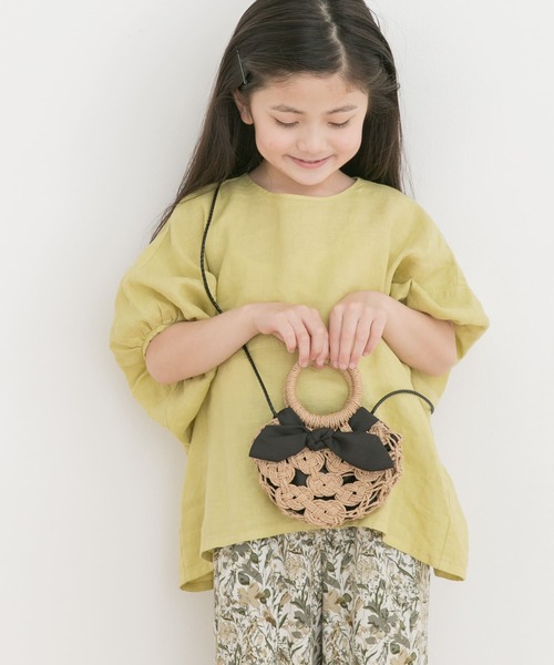 URBAN RESEARCH DOORS（アーバンリサーチドアーズ）の「リボンカゴポシェット(KIDS)（ショルダーバッグ・キッズ・ブラック・ONE）」の2枚目の写真