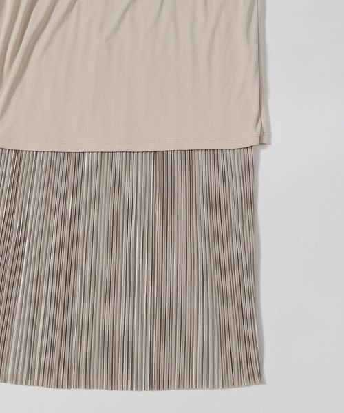 mysty woman（ミスティウーマン）の「【セルフカット可能！】プリーツイージーナロースカート 135600（スカート・レディース・チャコールグレー/ライトグレー/グリーン/ベージュ/ダークブラウン/ブラック・FREE）」の8枚目の写真