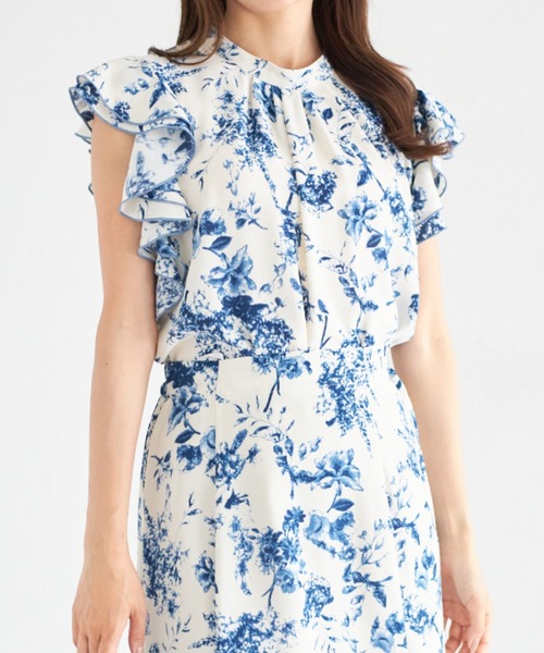 tocco closet(トッコ クローゼット)の「【ZOZO限定】サマーフラワープリントブラウス(シャツ/ブラウス・レディース・オフホワイト/ブルー・M)」の18枚目の写真
