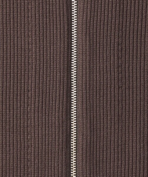 green label relaxing(グリーンレーベルリラクシング)の「コットン 畦 ジップ ニット ベスト(ベスト・メンズ・グレー/ダークブラウン・M/L/XL/S)」の12枚目の写真