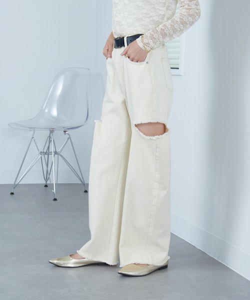 スペシャル 70s ダメージデニムオールインワン ダブルニー ブッシュ