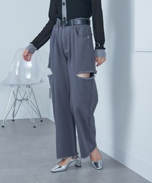 SETUP7（セットアップセブン）の「【SETUP7】スラッシュディテールダメージデニムパンツ（デニムパンツ）」