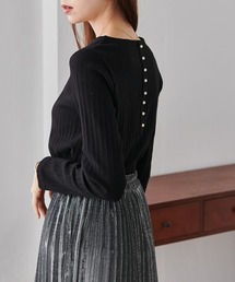ADORE プレミアムコットンバックパールボタンカットソー 38 ACUTA アクータ サテンブザムワイドパールボタンシャツ 10063687