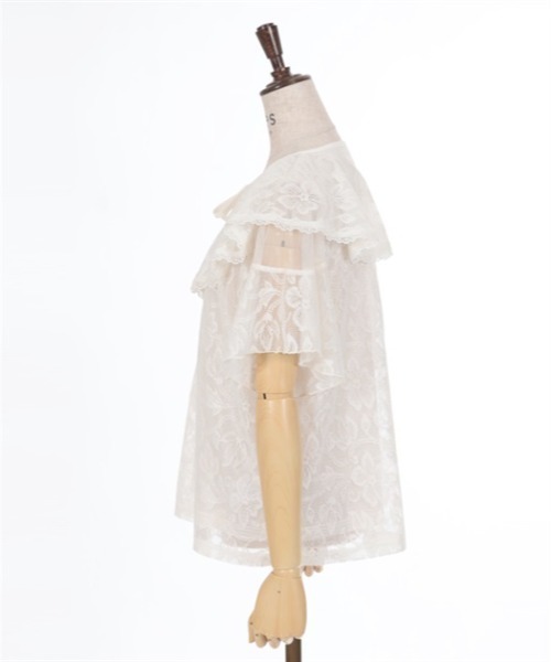 axes femme（アクシーズファム）の「総レースケープトップス（Tシャツ/カットソー・レディース・キナリ/ピンク/ブラック・FREE）」の17枚目の写真